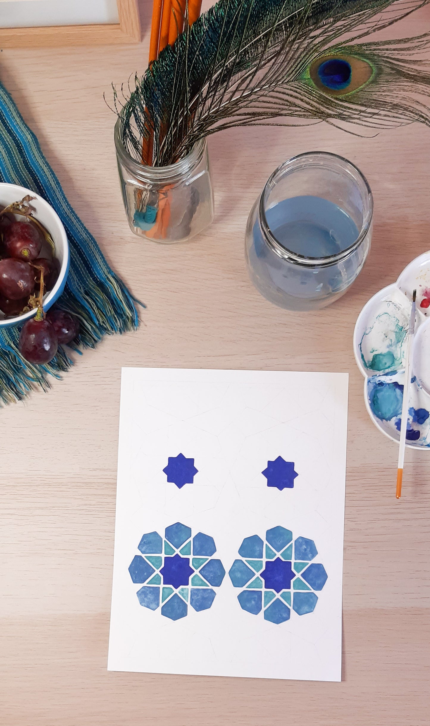 Azulejo estrella de 8 puntas