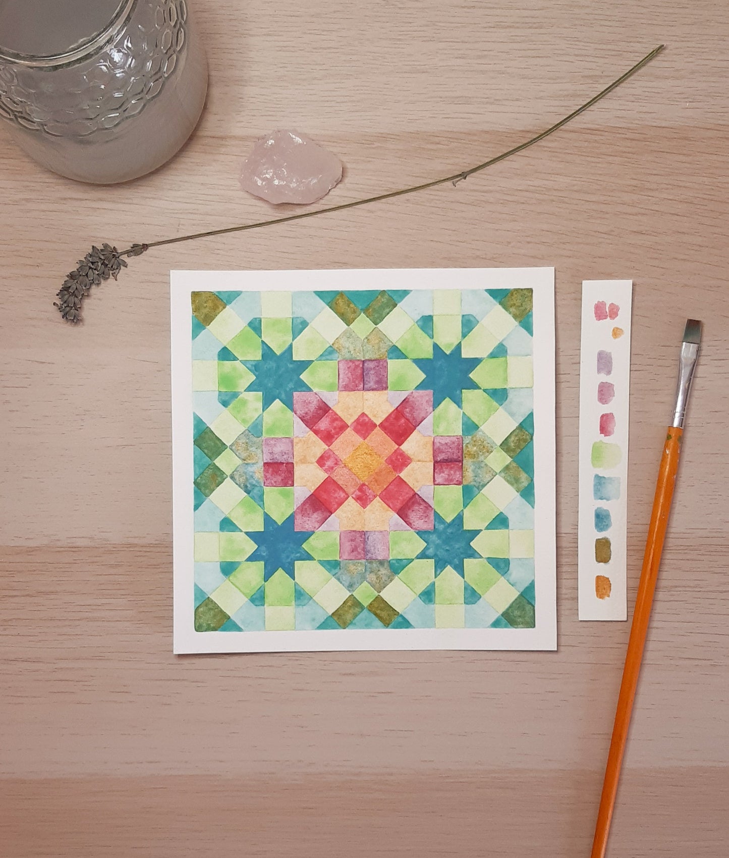 Geometría Sagrada estrella de 8 puntas. Corazón