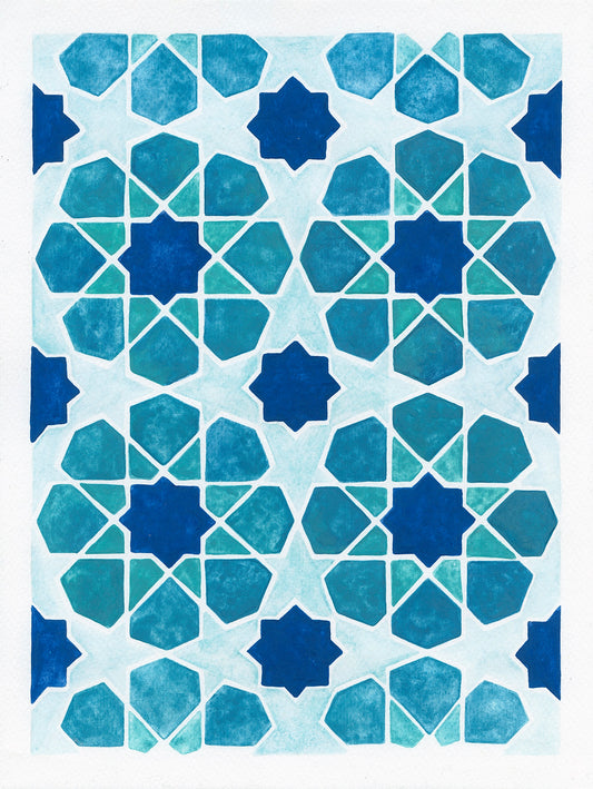 Azulejo estrella de 8 puntas