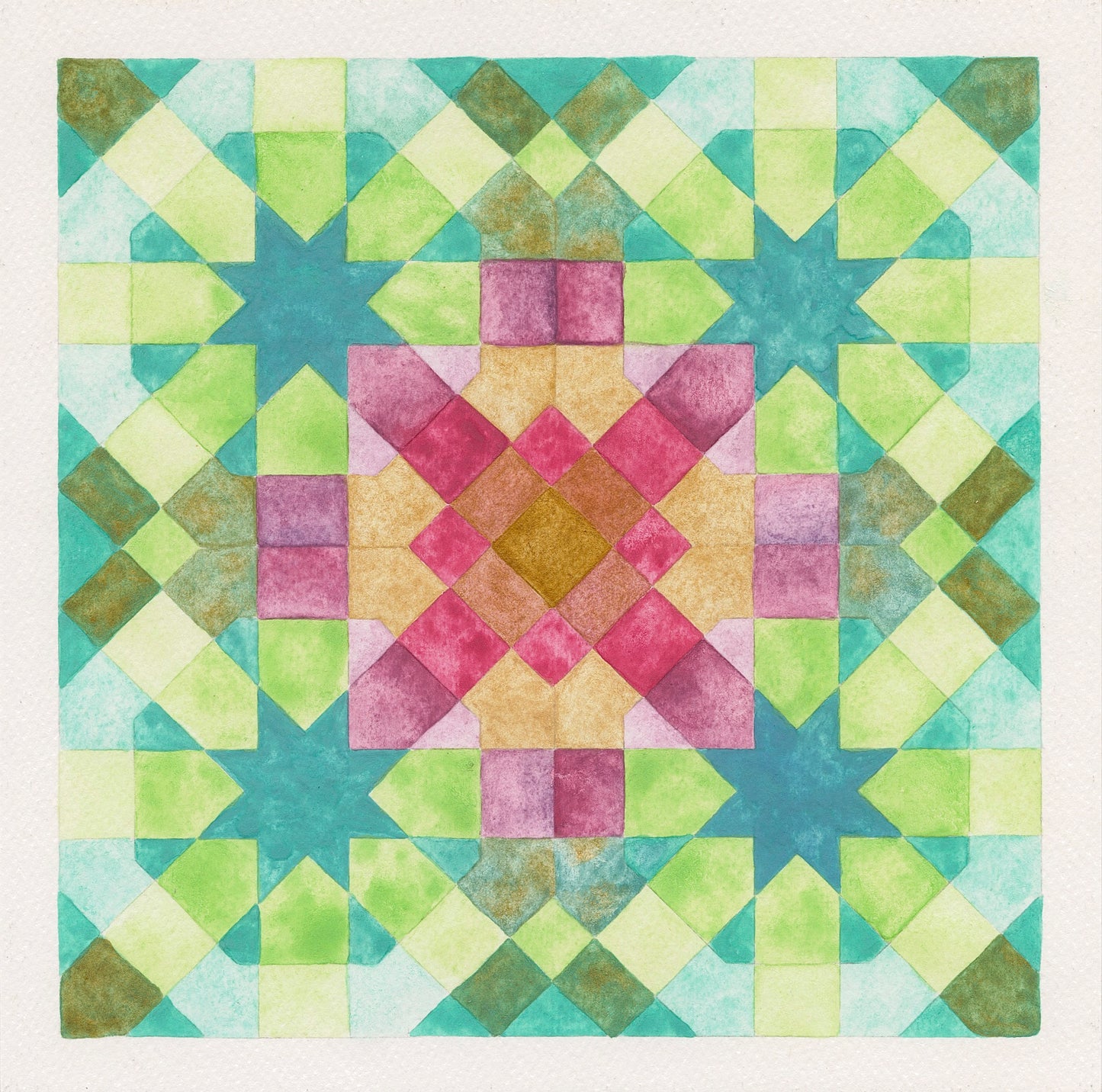 Geometría Sagrada estrella de 8 puntas. Corazón