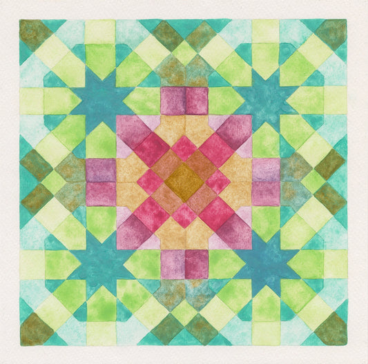 Geometría Sagrada estrella de 8 puntas. Corazón